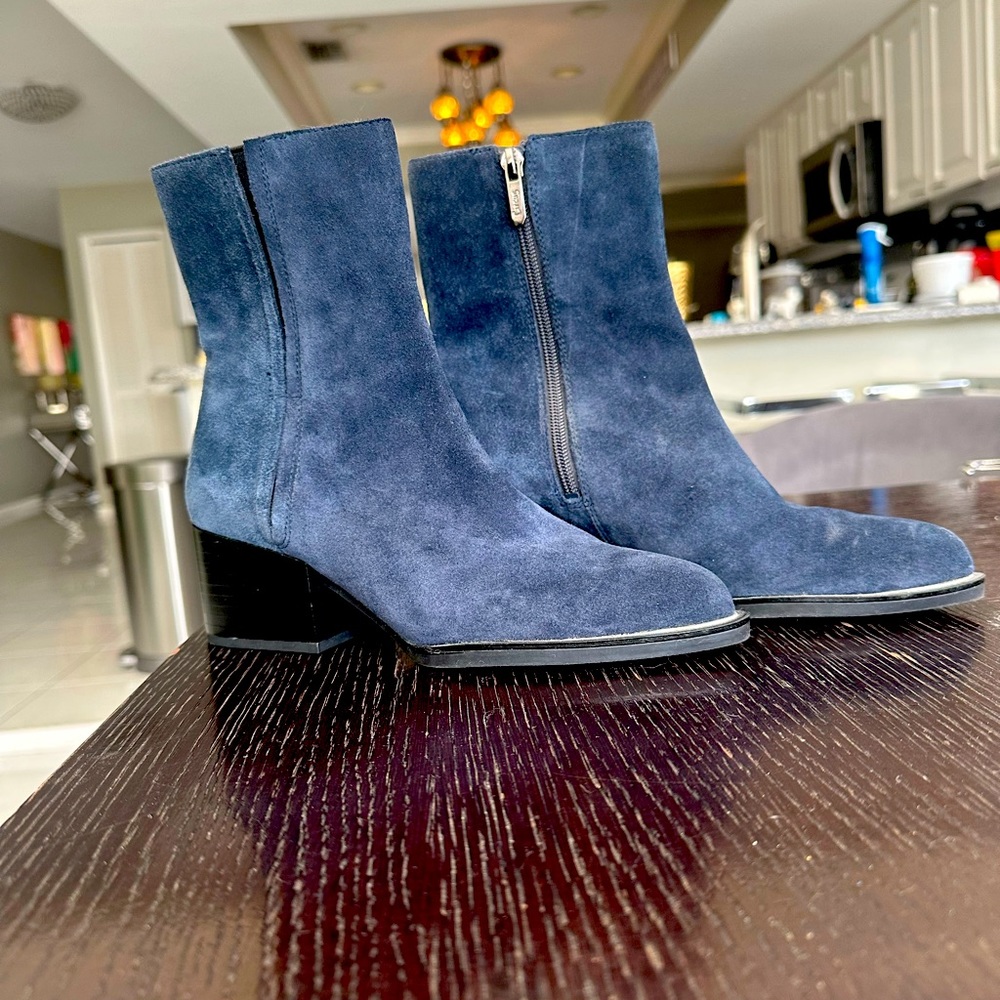Navy blue suede Sam Edelman boots